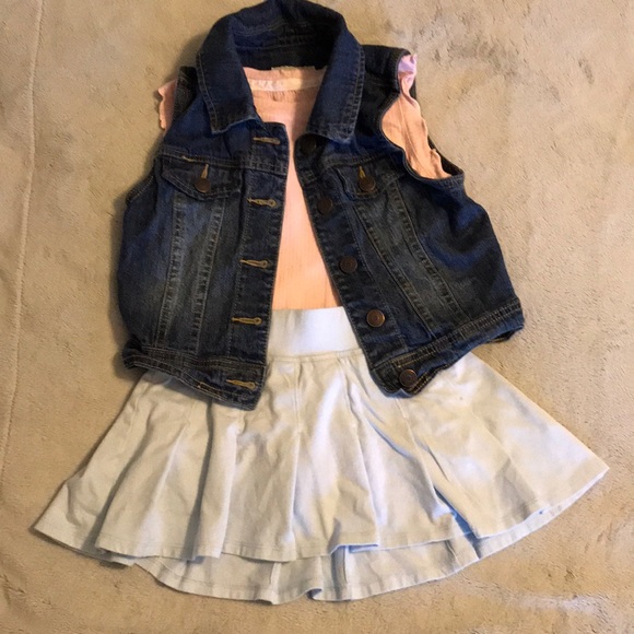 girls sleeveless jean jacket